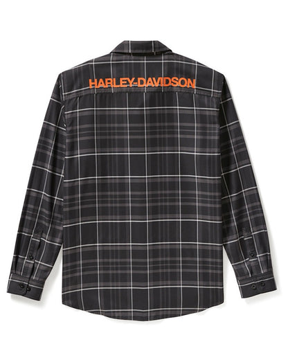 Chemise à carreaux à manches longues H-D® pour homme HD TECH Coolmax - 96810-25VM