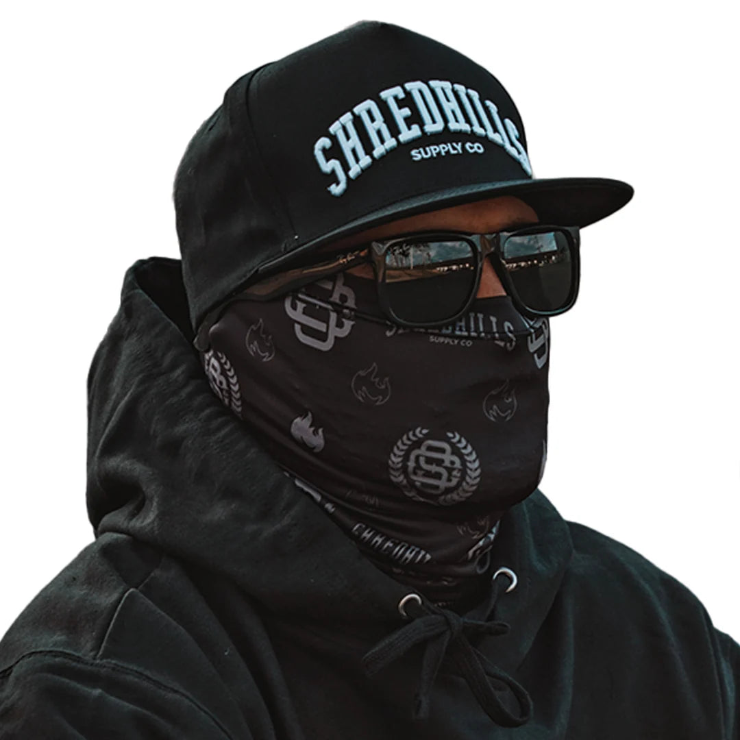Foulard tube Shredhills noir et gris - FACEBG-ONESIZE