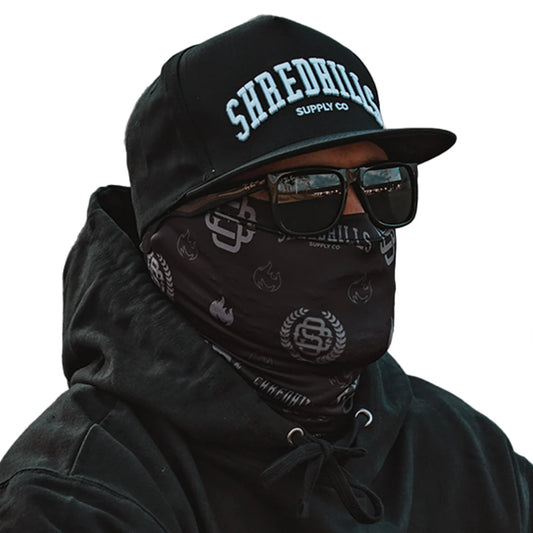 Foulard tube Shredhills noir et gris - FACEBG-ONESIZE