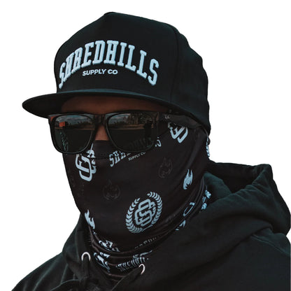 Foulard tube Shredhills noir et blanc - FACEBW-ONESIZE